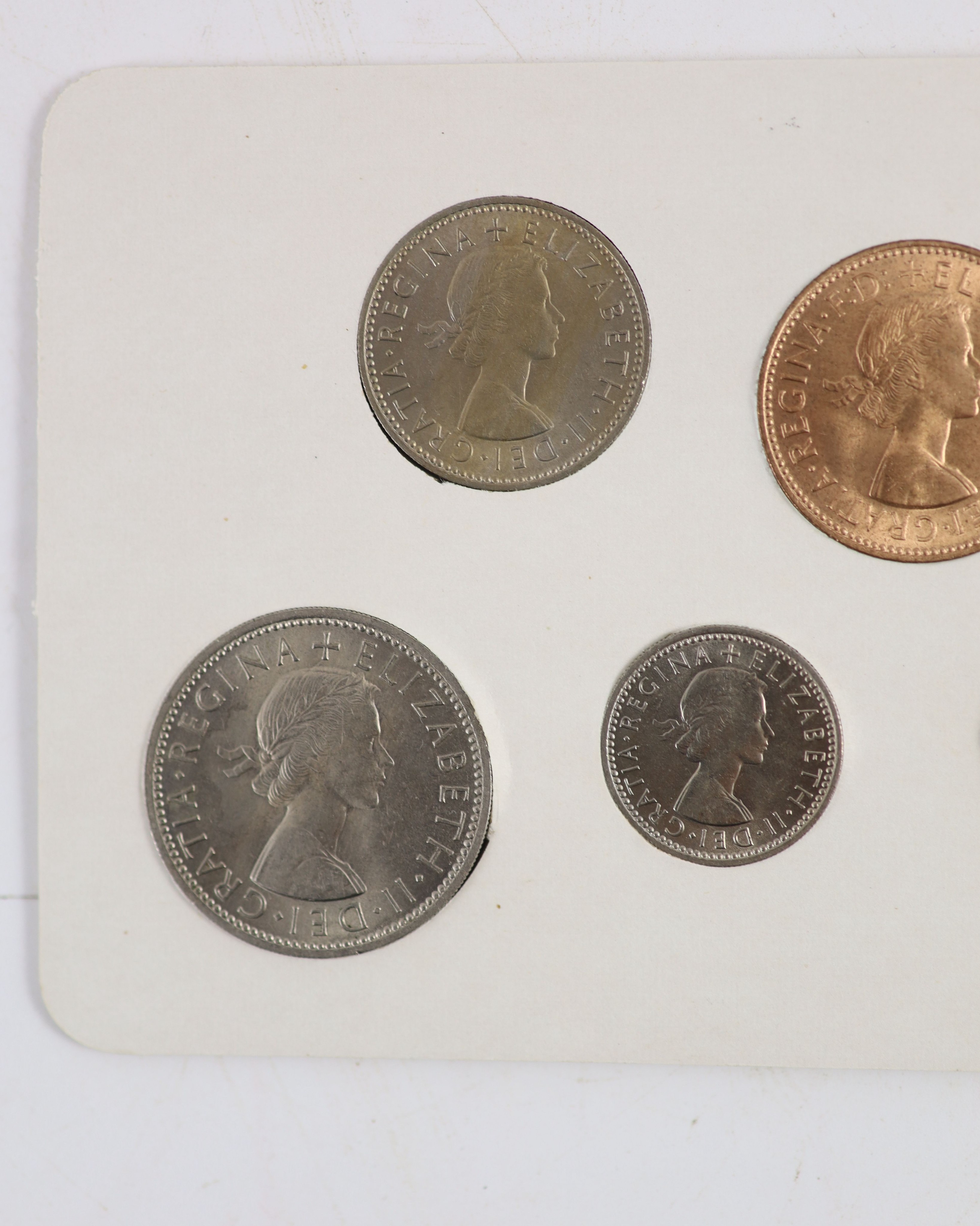 Queen Elizabeth II pre-decimal specimen coin sets for 1953 - 1967, first and second issues, all EF/UNC (15 sets), including 1954, 1957-1959 halfcrowns, florins and shillings, scarce in high grade